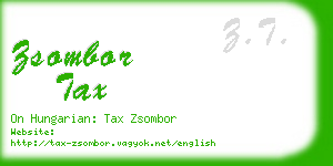 zsombor tax business card